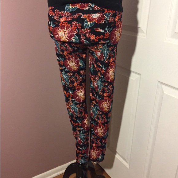 NWT LulaRoe OS Floral Print Leggings - Picture 8 of 8
